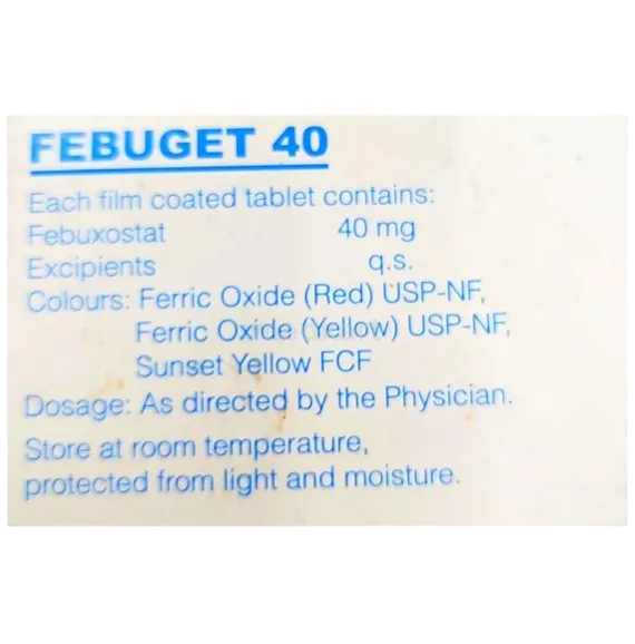 febuget 40mg tablet 15's